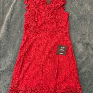 Lulu's Scarlet Lace Mini Dress